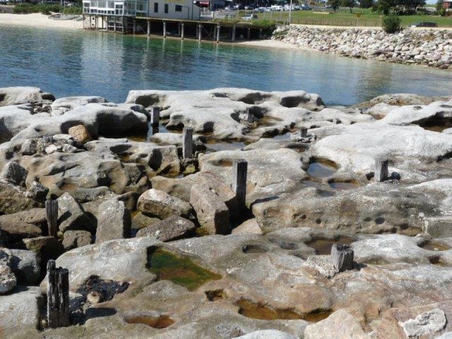 Remants of original wharf, La Perouse